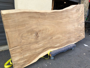 Live edge acacia wood slab 45-56" wide X 118" long X 4" thick AC-01