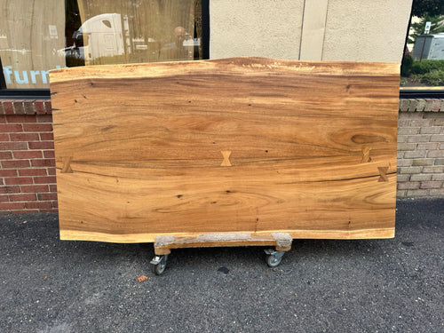 Live Edge Acacia Wood Slab Dining Table Top – Handcrafted, Solid Hardwood F3-7943 79