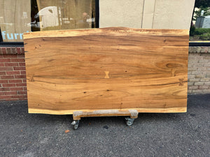 Live Edge Acacia Wood Slab Dining Table Top – Handcrafted, Solid Hardwood F3-7943 79" x 43"