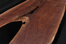 Live Edge Dining Table Top, Black Epoxy | Walnut Epoxy River Table | Live Edge Epoxy Resin Table Top 81" x 40"