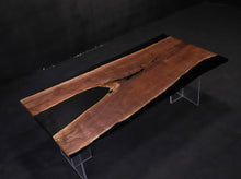 Live Edge Dining Table Top, Black Epoxy | Walnut Epoxy River Table | Live Edge Epoxy Resin Table Top 81" x 40"