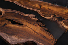 Live Edge Dining Table Top, Opaque Black Epoxy | Epoxy River Table | Live Edge Epoxy Resin Table Top 79" x 38"