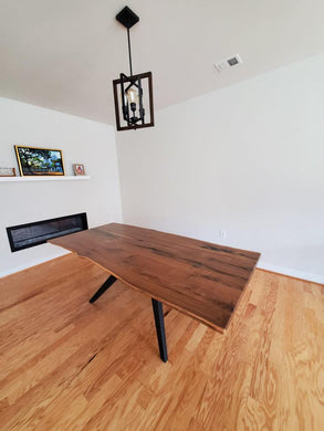 Live edge wood contemporary modern dining
