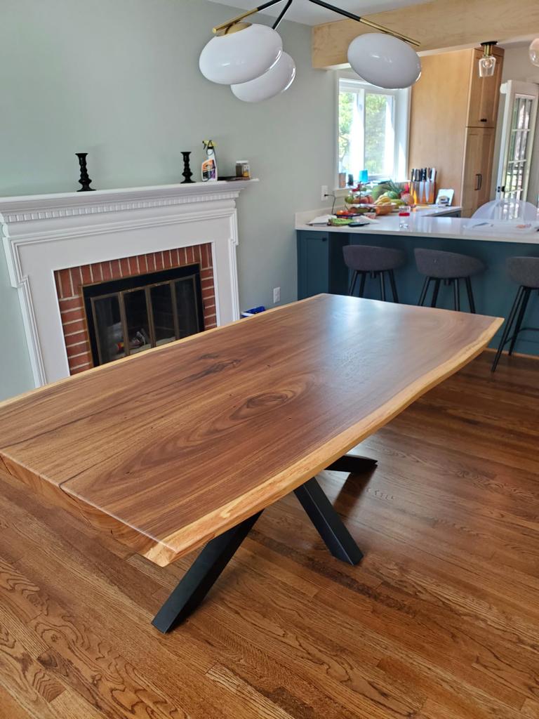 Live edge acacia wood dining table modern contemporary living