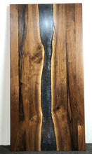 Live edge walnut wood table or desk top with onyx river epoxy 60" x 30"