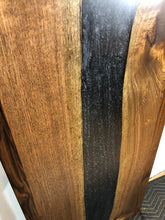 Live edge walnut wood table or desk top with onyx river epoxy 60" x 30"