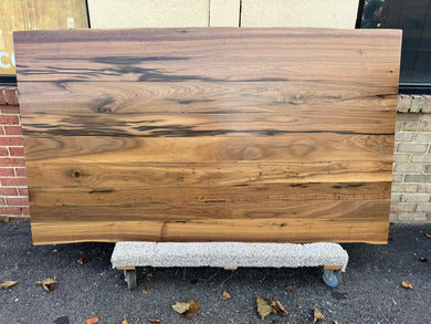Live Edge Walnut Wood Dining Table Top – 72″ × 41″ | Solid Walnut Slab with Natural Edge Finish WN004-7241