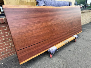 Live Edge Purpleheart Wood Slab Dining Table Top – Luxury Solid Hardwood Furniture 96"x38" P04