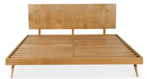 Quinn Light Golden Platform Bed