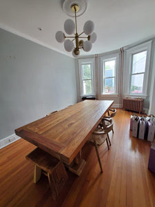 Reclaimed teak wood dining table