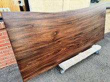 Acacia wood dining table top with live edge, 85 by 38 inches, solid hardwood slab for modern rustic or industrial furniture designs