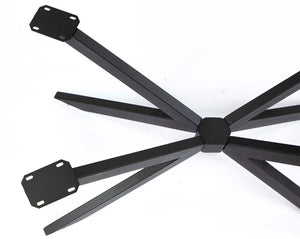 Spider metal base for coffee or cocktail table in black finish, modern contemporary