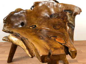 Teak root wood chair freeform live edge