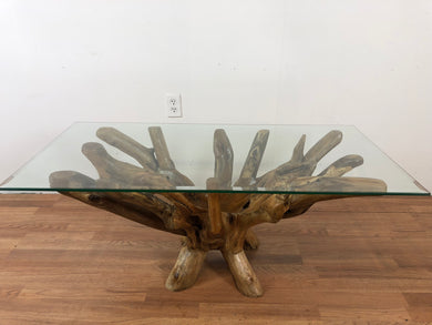 Teak wood root coffee table