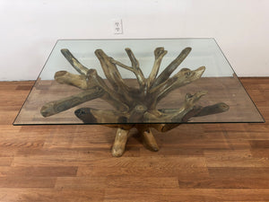 Teak wood root coffee table 35 X 24 (B)