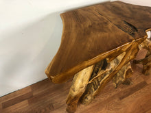 Teak root wood console hallway table
