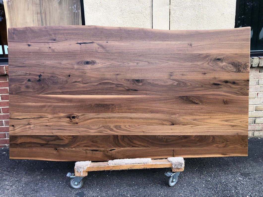 W155-7241 Live edge walnut wood dining table top 72