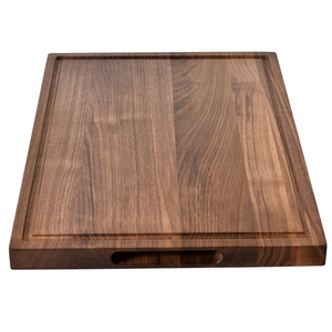 Walnut Wood Cutting Board for Kitchen Meal Prep & Serving with Juice Groove, Reversible Wooden Chopping Board, Charcuterie Cheese Board 12x8