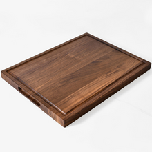 Large Walnut Wood Cutting Board for Kitchen Meal Prep & Serving, Reversible Wooden Chopping Board, Charcuterie Board, Cheese Board 16x12