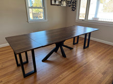 Custom Live Edge Walnut Dining Table with Extension Leaves