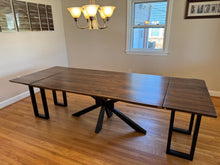 Custom Live Edge Walnut Dining Table with Extension Leaves