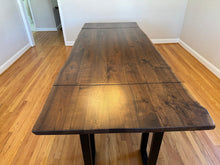 Custom Live Edge Walnut Dining Table with Extension Leaves