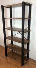 Custom Walnut Wood Bookshelf with Metal Frame | Modern Contemporary Industrial