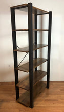 Custom Walnut Wood Bookshelf with Metal Frame | Modern Contemporary Industrial