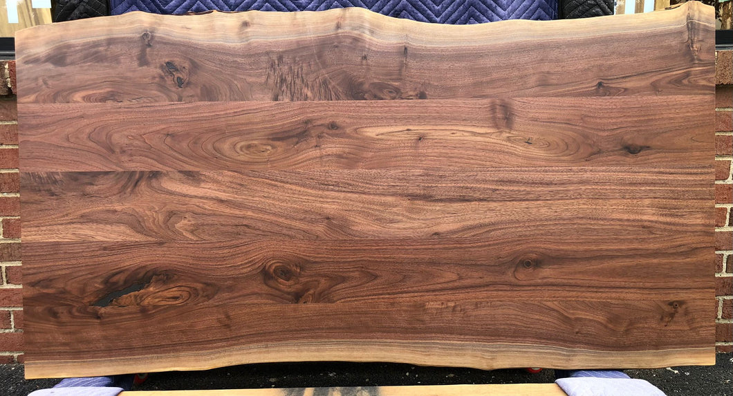WN-01 Live edge walnut wood dining table / kitchen table top 60