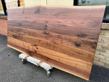 Solid hardwood acacia dining table top with unique grain pattern