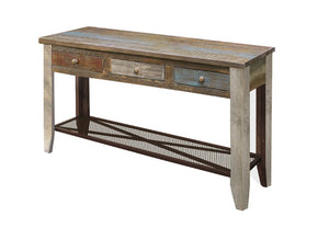 Antique muticolor console sofa table