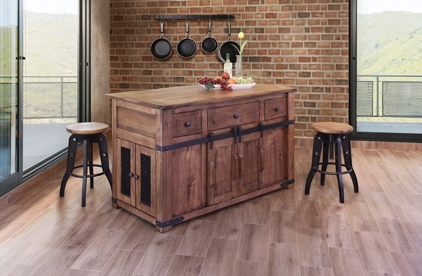 Modern industrial kitchen island