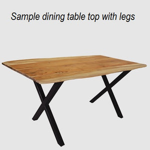AM12-7136 Live edge acacia wood dining table (with metal legs included)