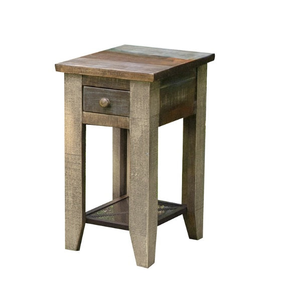 Antique muticolor chair side table