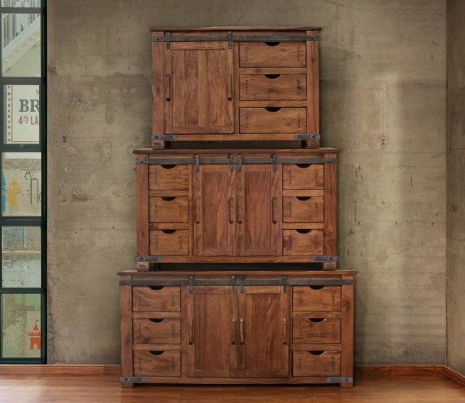 Modern industrial tv media stand