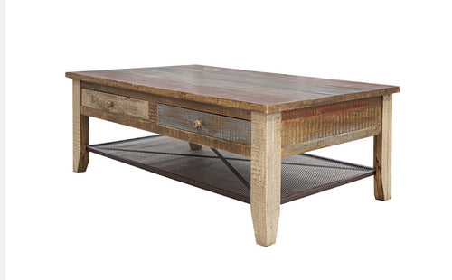 Antique muticolor coffee table