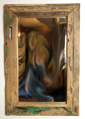 Reclaimed teak wood rustic mirror 24