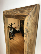 Reclaimed teak wood rustic mirror 24" x 36"