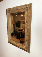 Reclaimed teak wood rustic mirror 30" x 23.5"