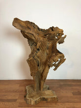 Teak wood free form floor standing art piece rare and one of a kind sculpture