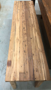 Rustic teak wood bench 57"