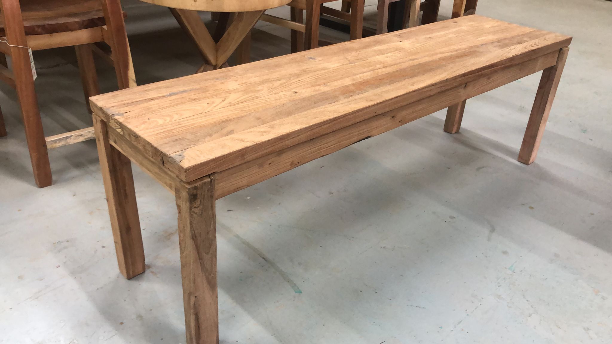 Rustic teak wood bench 57