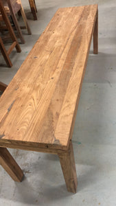 Rustic teak wood bench 57"