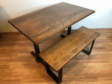 Custom Wood Table Bench Set