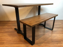 Custom Wood Table Bench Set