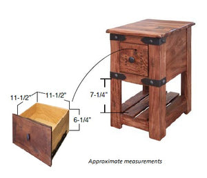 Modern industrial side table 15 x 18