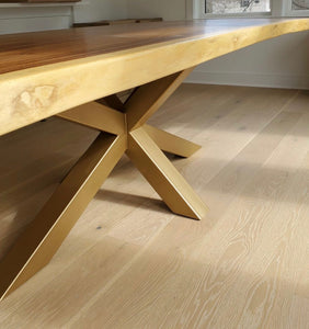 Live edge acacia wood dining table