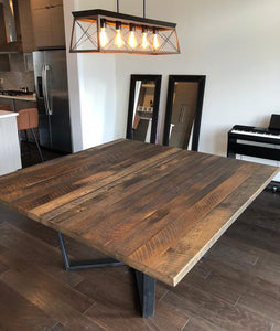 Barnwood oak dining table