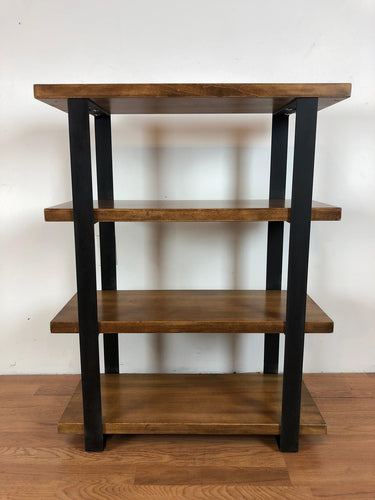 Bookcase maple wood in antique walnut stain