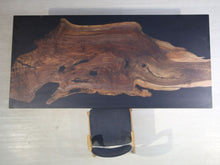E13 Live edge walnut wood slab dining table top with epoxy 84" x 40"